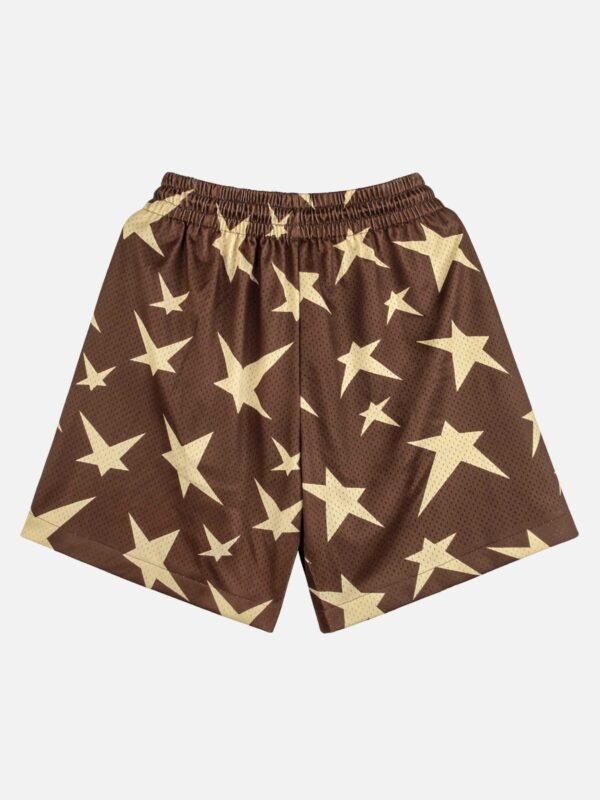 Mesh Hole Peplum Shorts