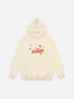 Star Letter Hooded Sweatshirt