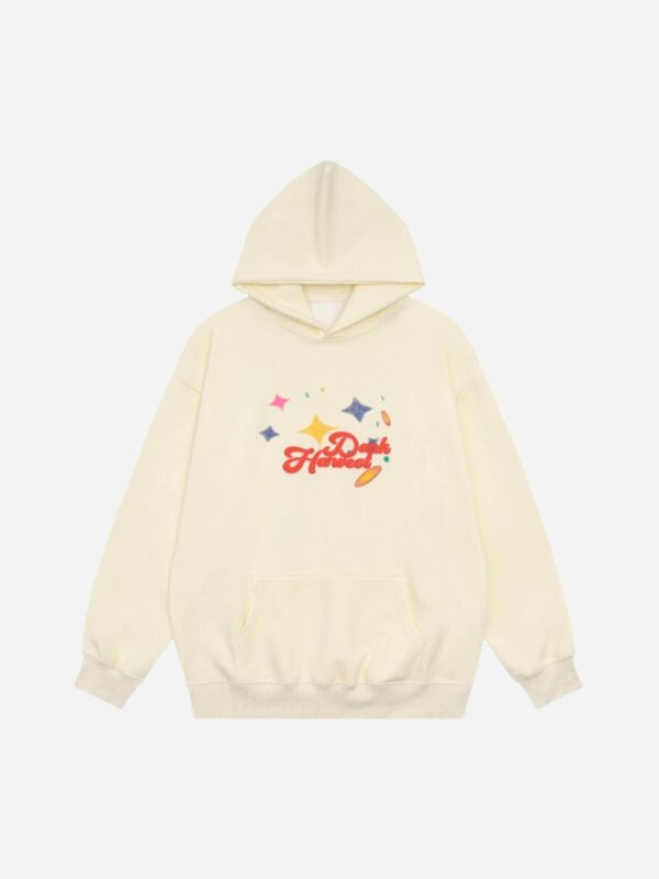 Star Letter Hooded Sweatshirt