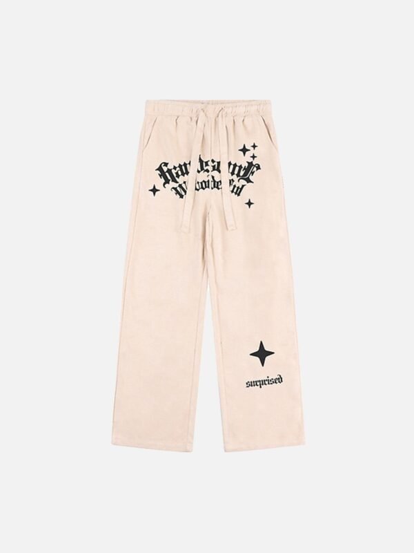 Alphabet Suede Pants
