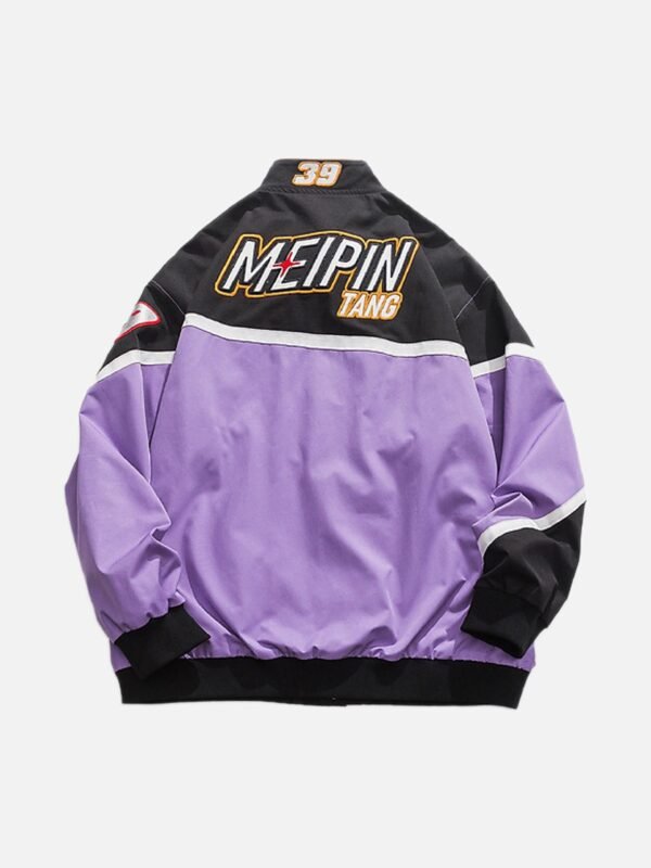 American Street Hip-hop Patchwork Embroidered Jacket -1356