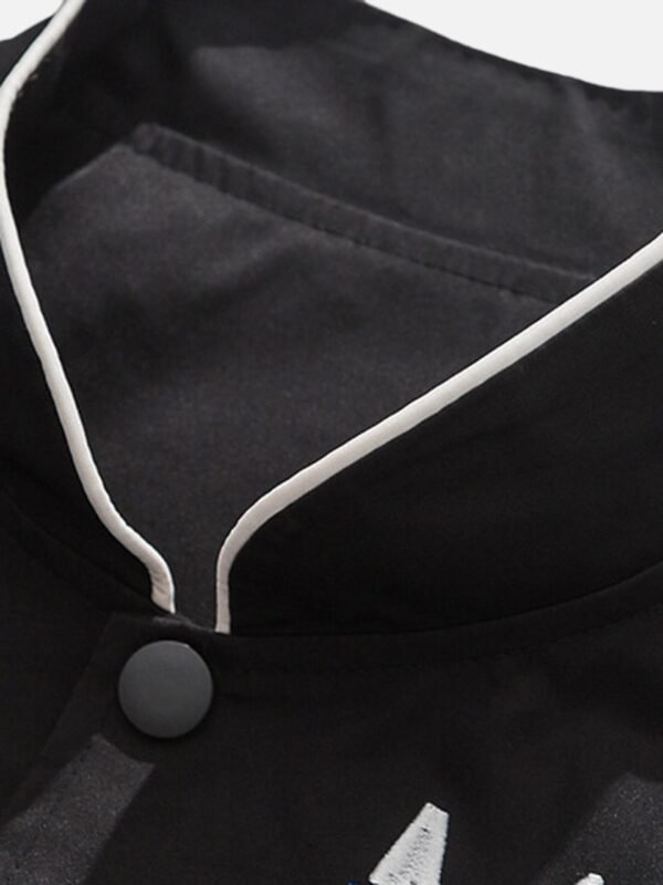 American Street Hip-hop Patchwork Embroidered Jacket -1356