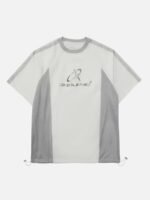 Paneled Print T-shirt -1586