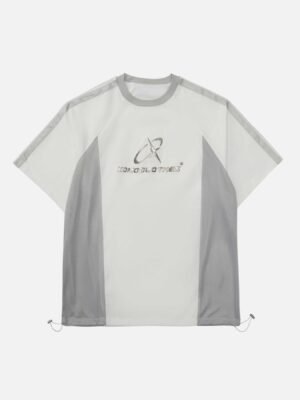 Paneled Print T-shirt -1586