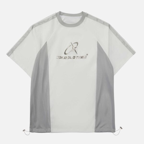 Paneled Print T-shirt -1586