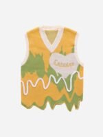 American Style Graffiti Love V-neck Sweater Undershirt