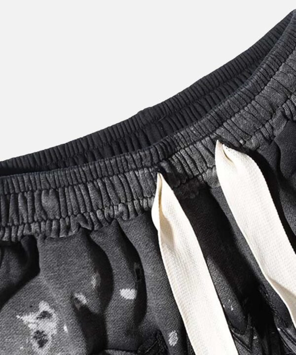 Gradient Letter Embroidery Casual Shorts