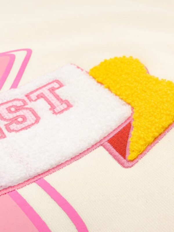 Pentagram Letter Embroidered Hooded Sweatshirt