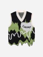 American Style Graffiti Love V-neck Sweater Undershirt