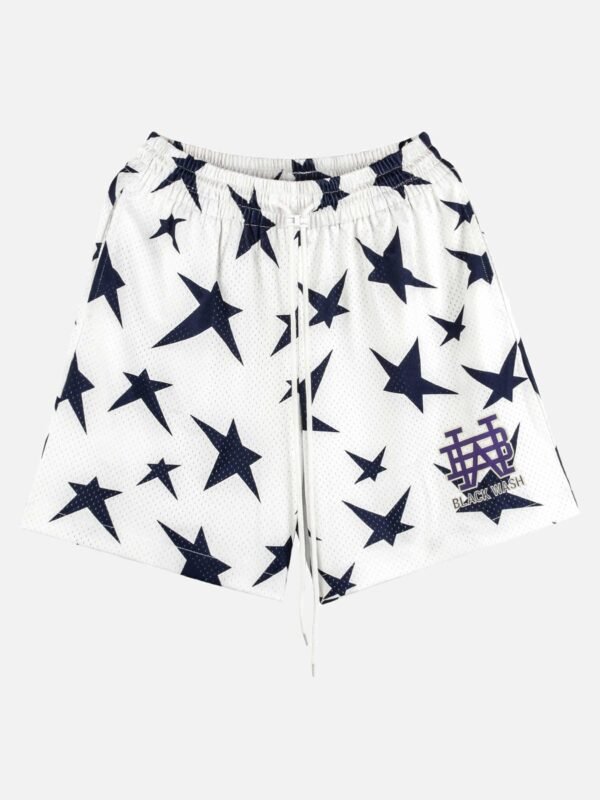 Mesh Hole Peplum Shorts