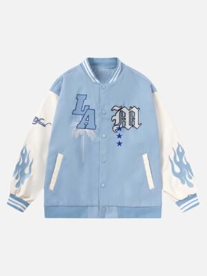 Alphabet Embroidery Flame Baseball Jerseys