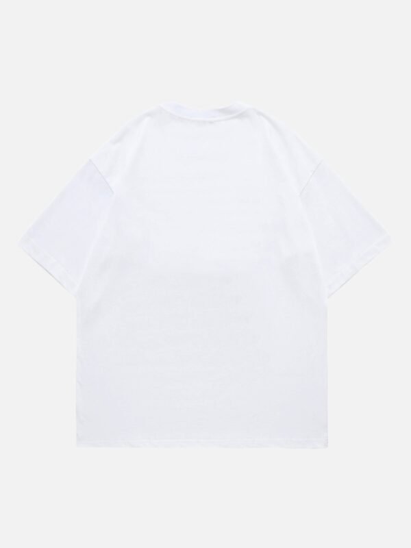 American West Coast Skull Vintage T-shirt Short Sleeve