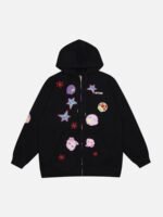 Planet Hooded Zipper Hoodie