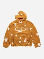 Loose Square Fleece Hoodie