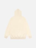 Pentagram Letter Embroidered Hooded Sweatshirt