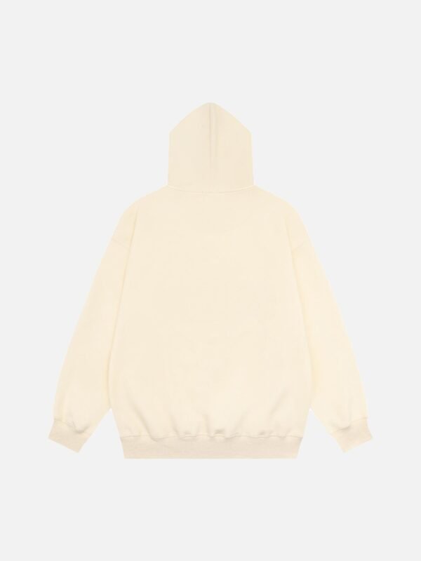 Pentagram Letter Embroidered Hooded Sweatshirt