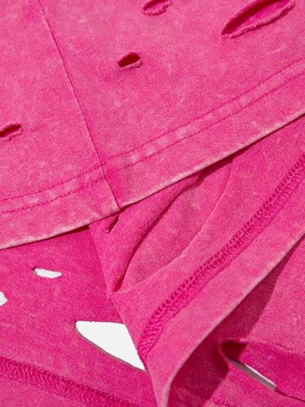 Hip-hop Letter Print Ragged Undershirt