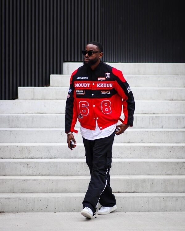 Embroidery Baseball Suit Motorcycle Jacket-1517