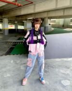 Embroidery Baseball Suit Motorcycle Jacket-1517