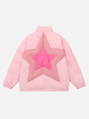 American High Street Stars Thickened With Cotton Stand-up Collar Cotton Jacket - 1560