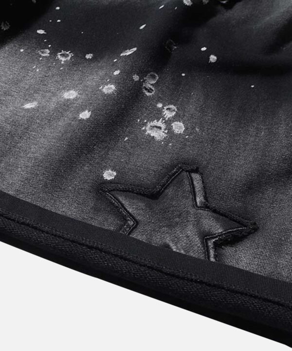 Gradient Letter Embroidery Casual Shorts