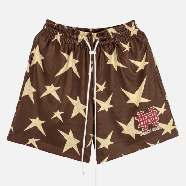 Mesh Hole Peplum Shorts