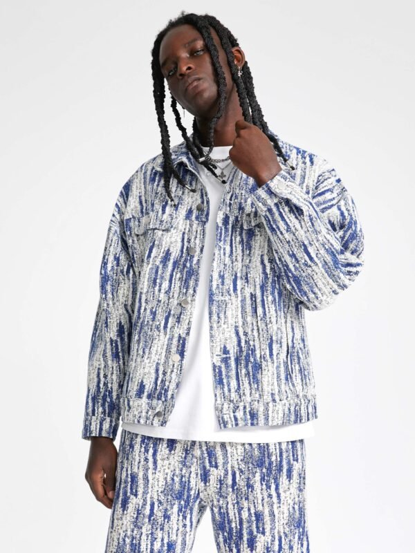 Jacquards Straight Trucker Jacket -1013