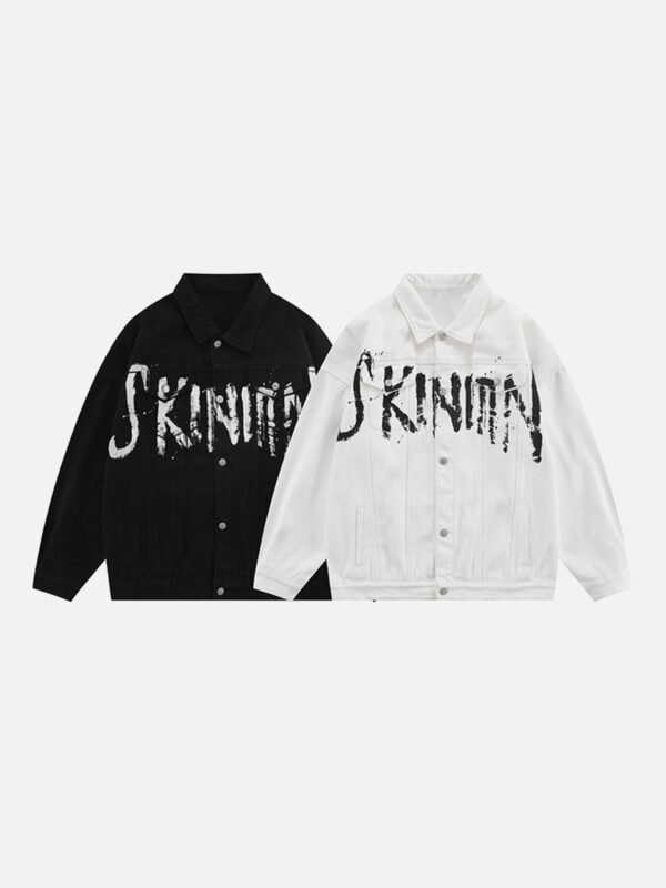 American Street Personality Loose Vintage Lapel Denim Jacket