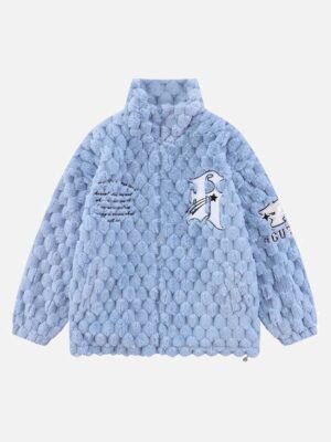 American Letter Embroidery Thicken Couple Models Jacket