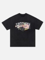 European And American Dark Characters Printed Short-sleeved T-shirt