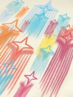 Graffiti Star Print Hooded Sweatshirt