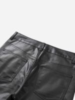 Retro Zipper Pocket Slim Straight Pants