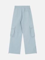 Casual Printed Straight Leg Work Pants