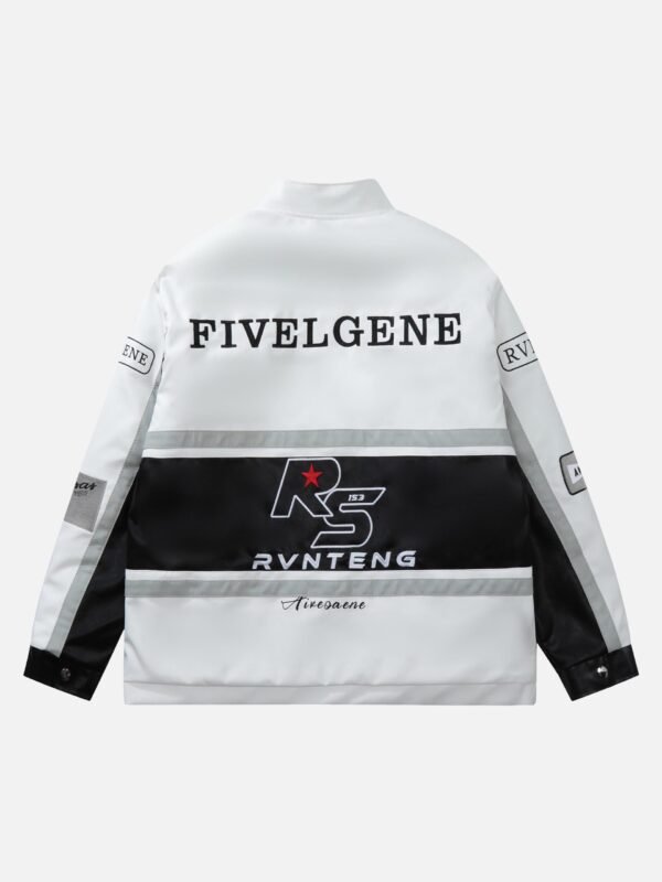 American Vintage Hip-hop Biker Cotton Jacket -1539