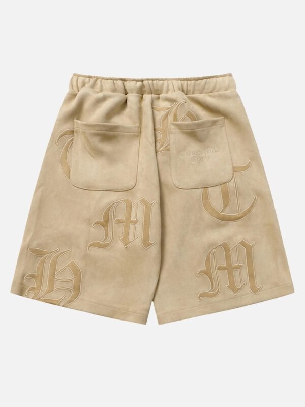 Gothic Monogram Embroidered Shorts