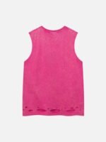 Hip-hop Letter Print Ragged Undershirt