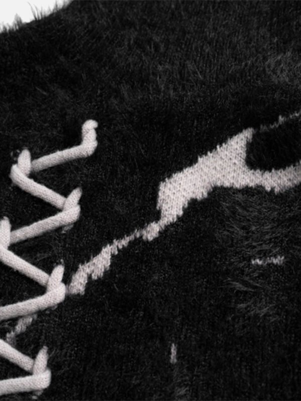 Rip Damage Design Turtleneck Knitwear Sweater - 1525