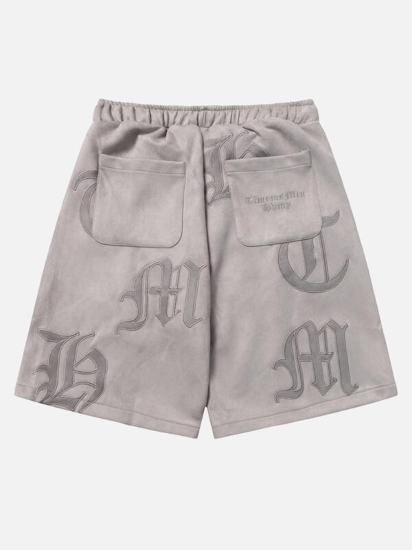 Gothic Monogram Embroidered Shorts