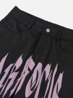 Letter Print Casual Work Pants