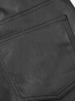 Retro Zipper Pocket Slim Straight Pants