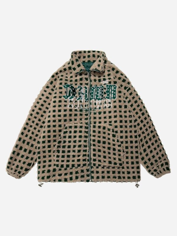 Lamb's Wool Vintage Plaid Jacket