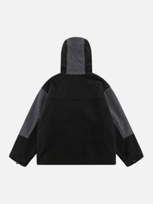 Rocking Fleece Color Blocking Zipper Jacket