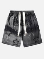 Gradient Letter Embroidery Casual Shorts