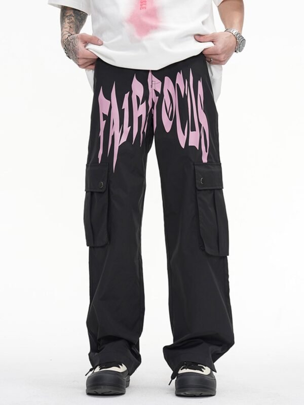 Letter Print Casual Work Pants