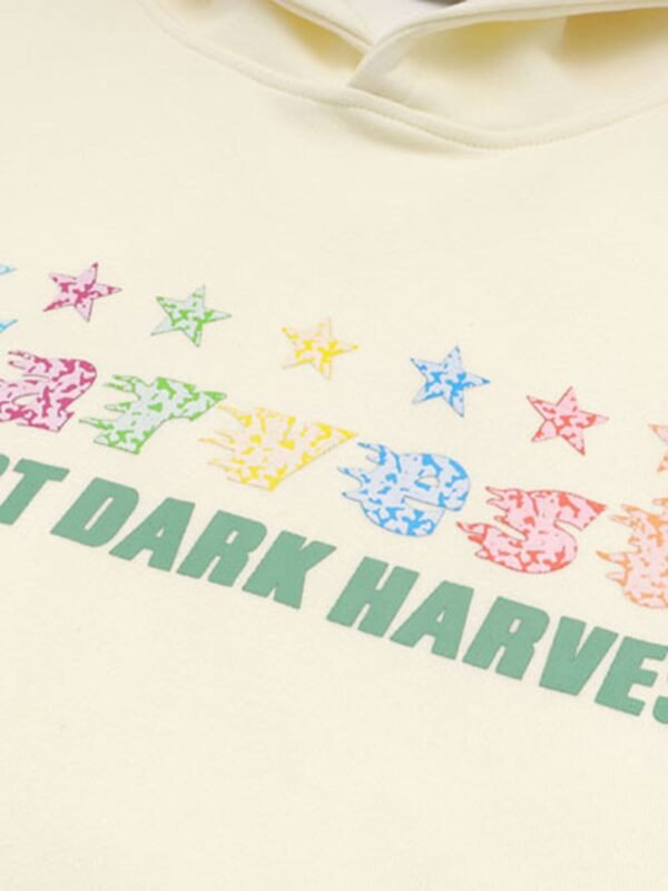 Graffiti Star Print Hooded Sweatshirt