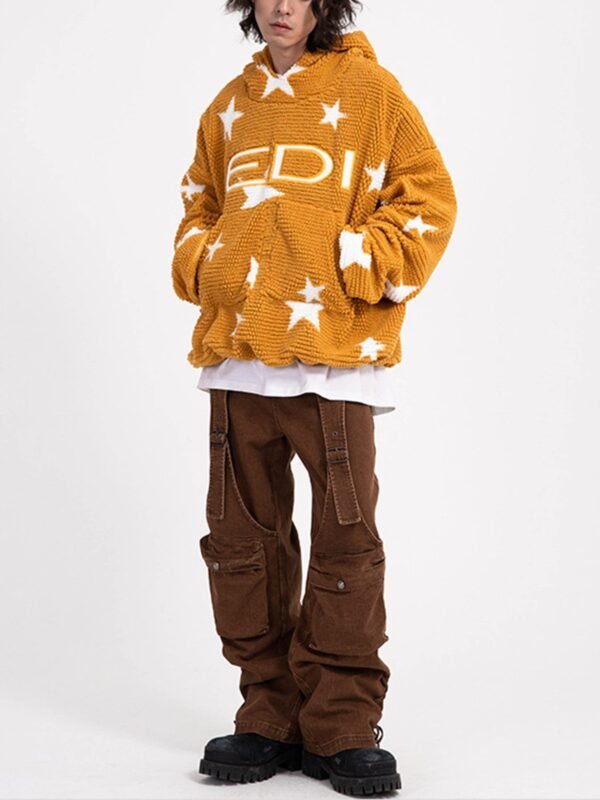 Loose Square Fleece Hoodie