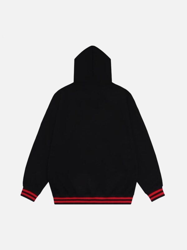 Star Letter Print Hooded Sweatshirt