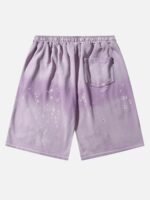 Gradient Letter Embroidery Casual Shorts
