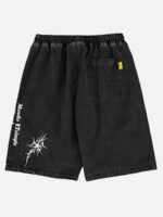 Flame Print Loose Shorts