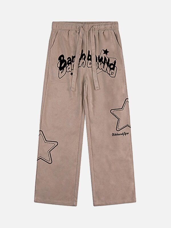 American Casual Suede Loose Pants